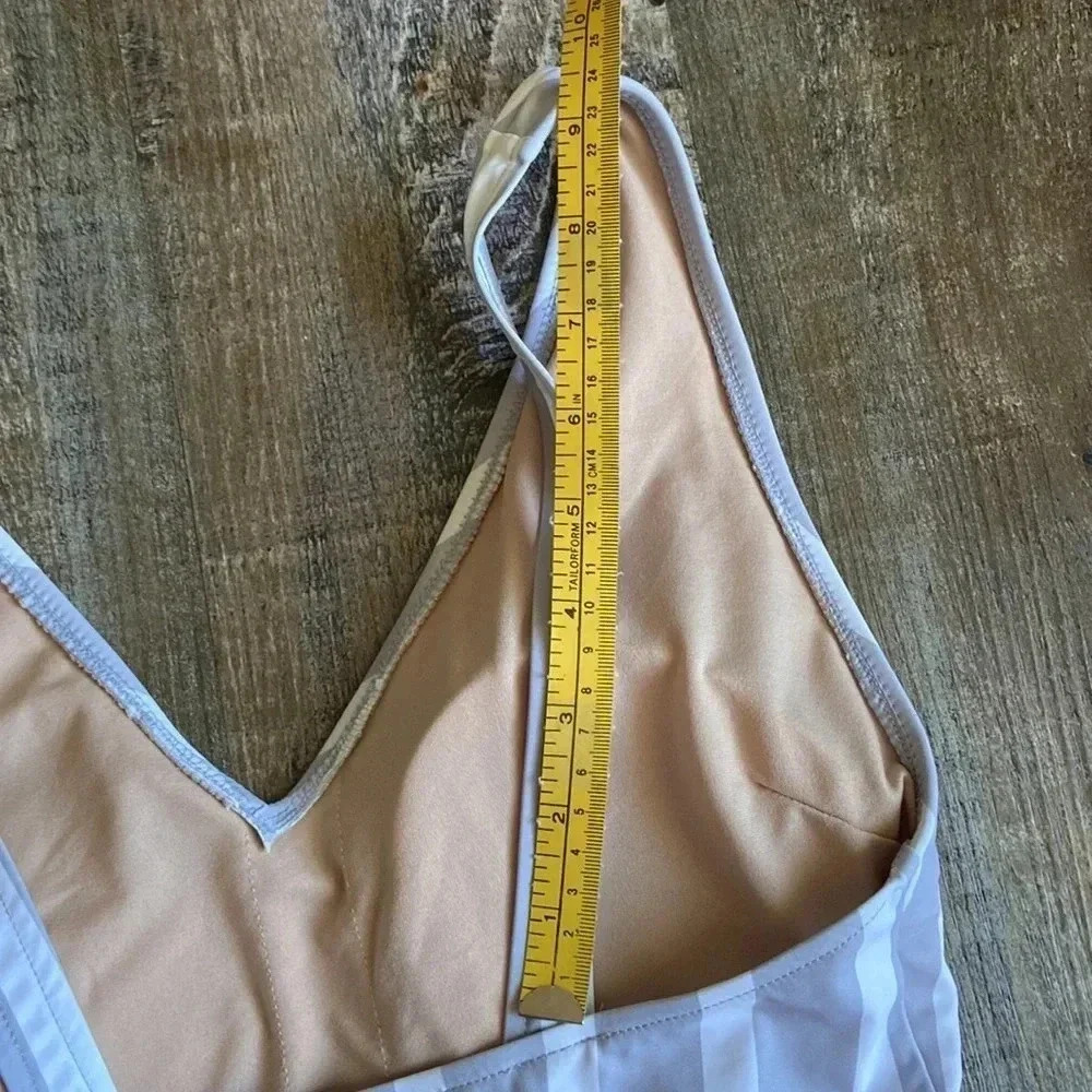 Kortni Jeane |  Striped Ruffle Bikini Top - Picture 7 of 7